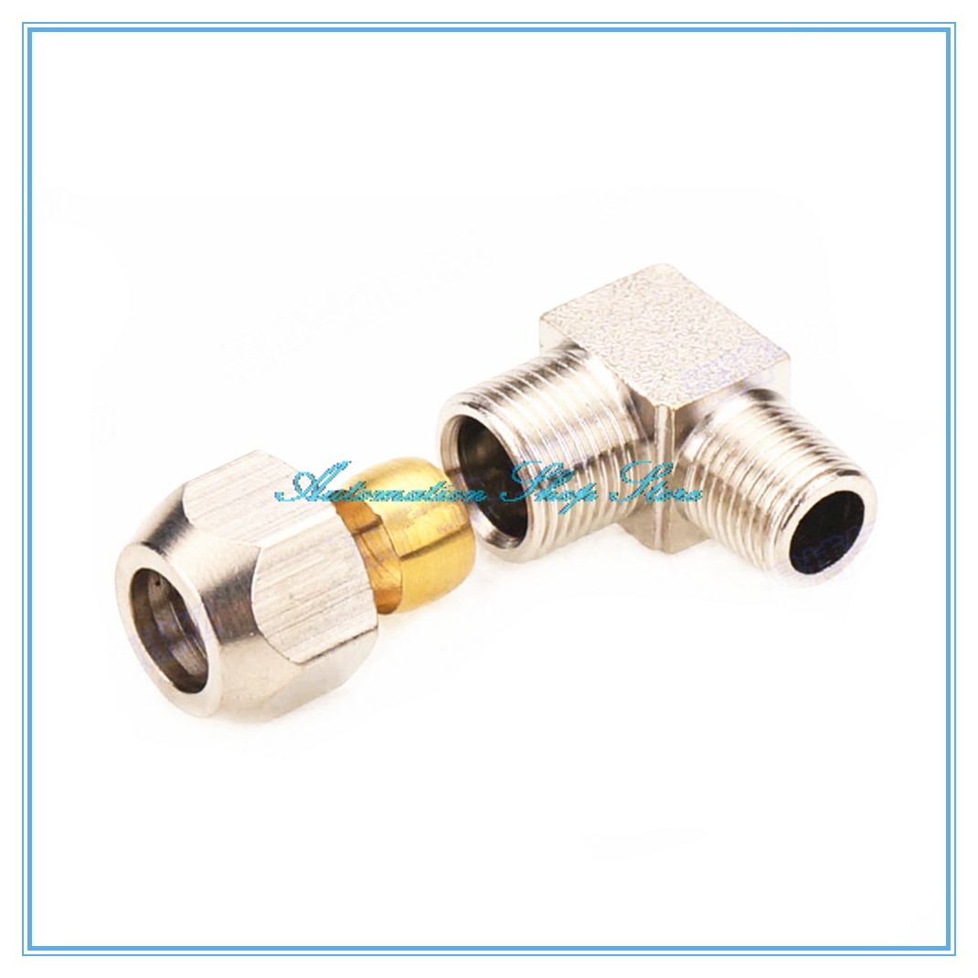 Compression Fitting Brass - Pneumatic fittings Male Thread Elbow Brass