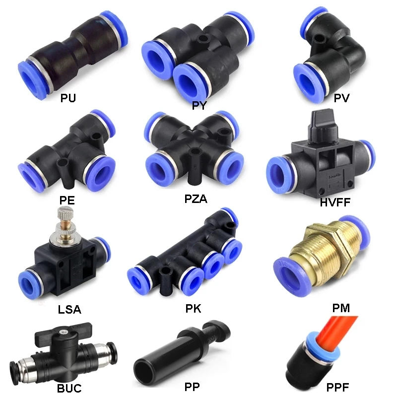 Compression Fitting Brass - Pneumatic Fitting Fittings Quick Connector Air