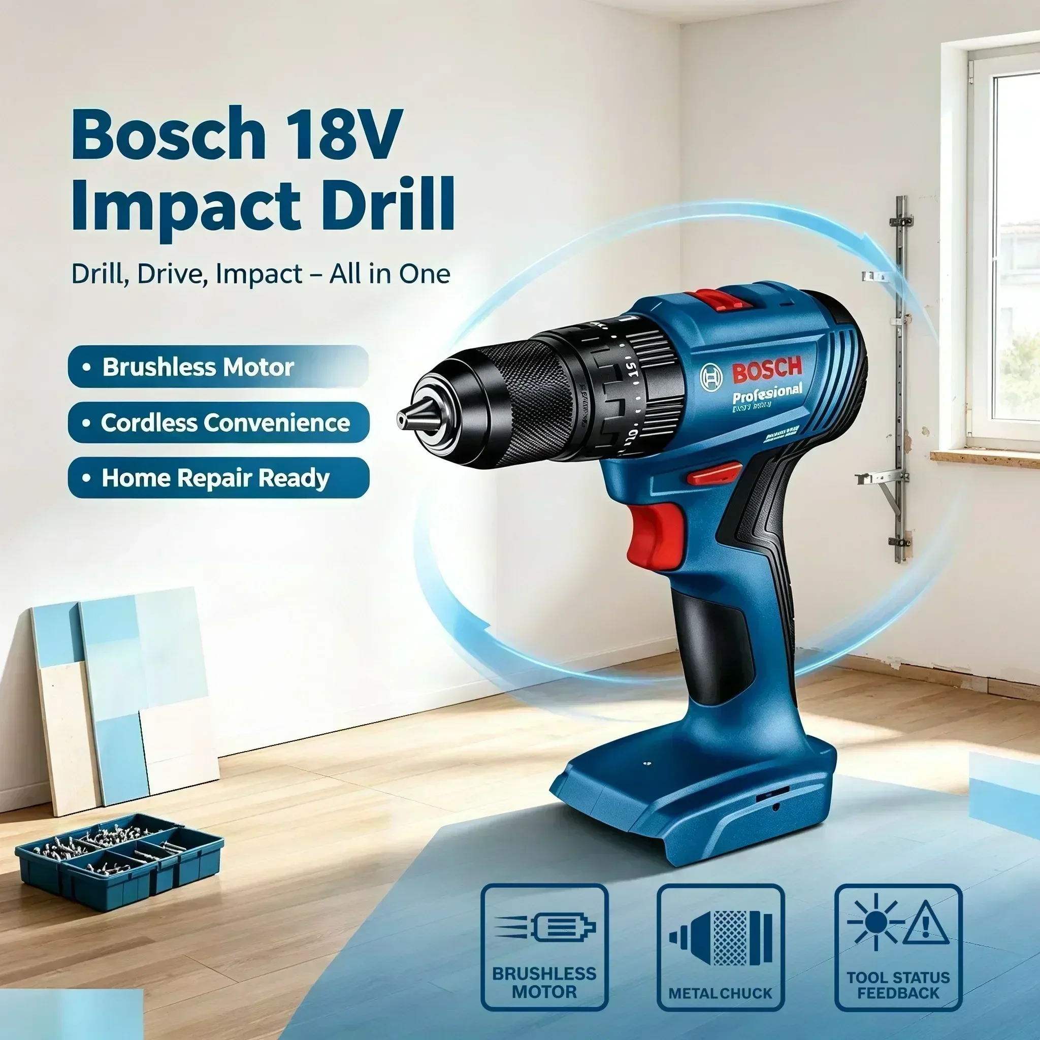 Bosch GSB 185-LI 18V Brushless - Bosch Drill Gsb 18V ulasan dan harga