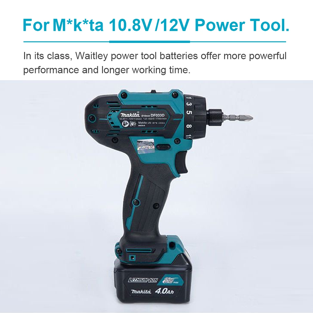 12V 4000mAh Lithium Battery Re - Makita Drill Hp1640 ulasan dan harga