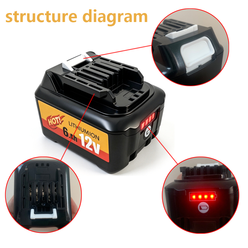 10.8V 12V 6A Rechargeable Repl - Makita Drill Hp1640 ulasan dan harga