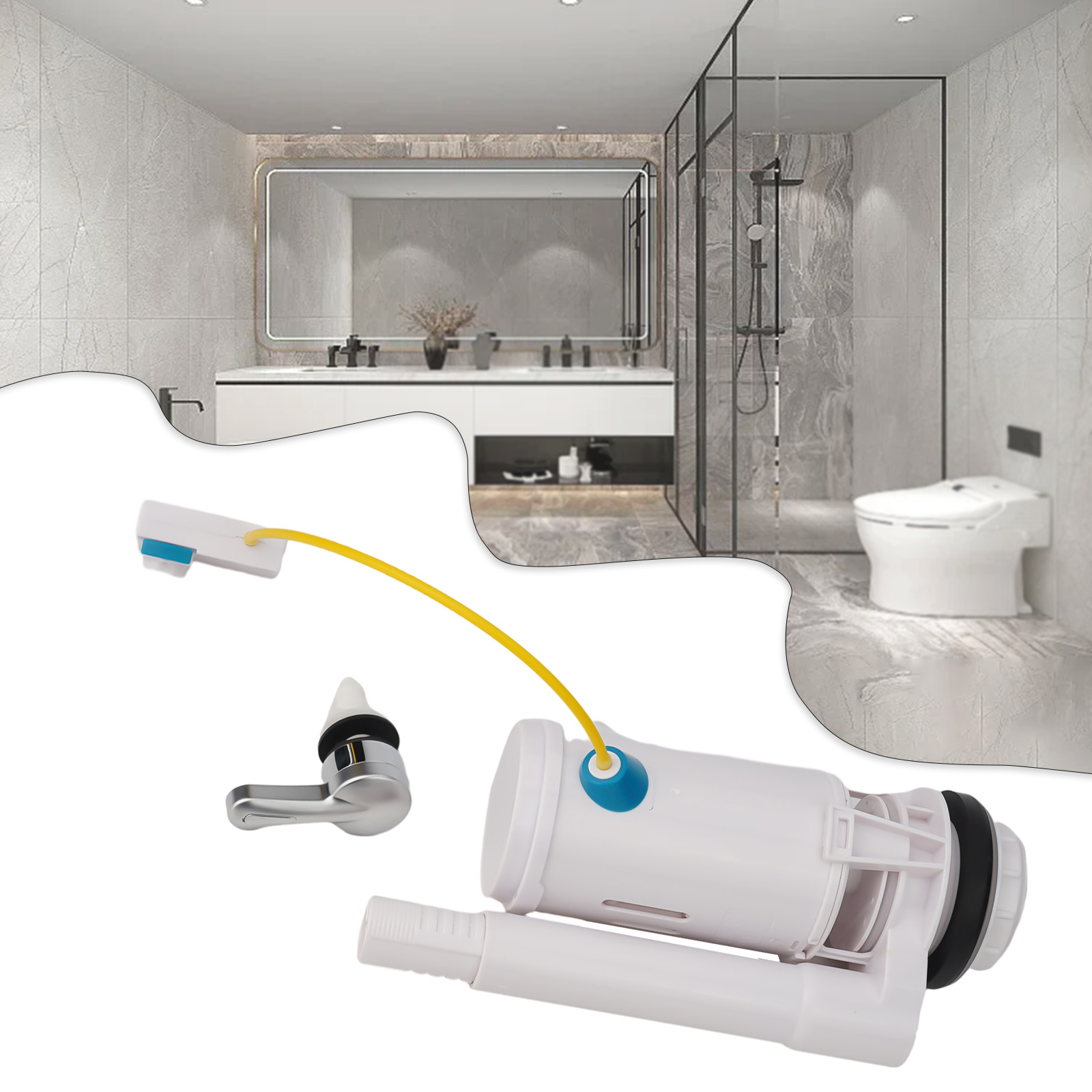 Control Dual Flush Valve Plast - Toilet Fill Valve ulasan dan harga