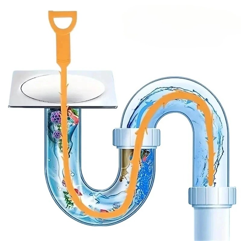 1/10PCS Drain Sewer Dredging T - Drain Snake Flexible ulasan dan harga