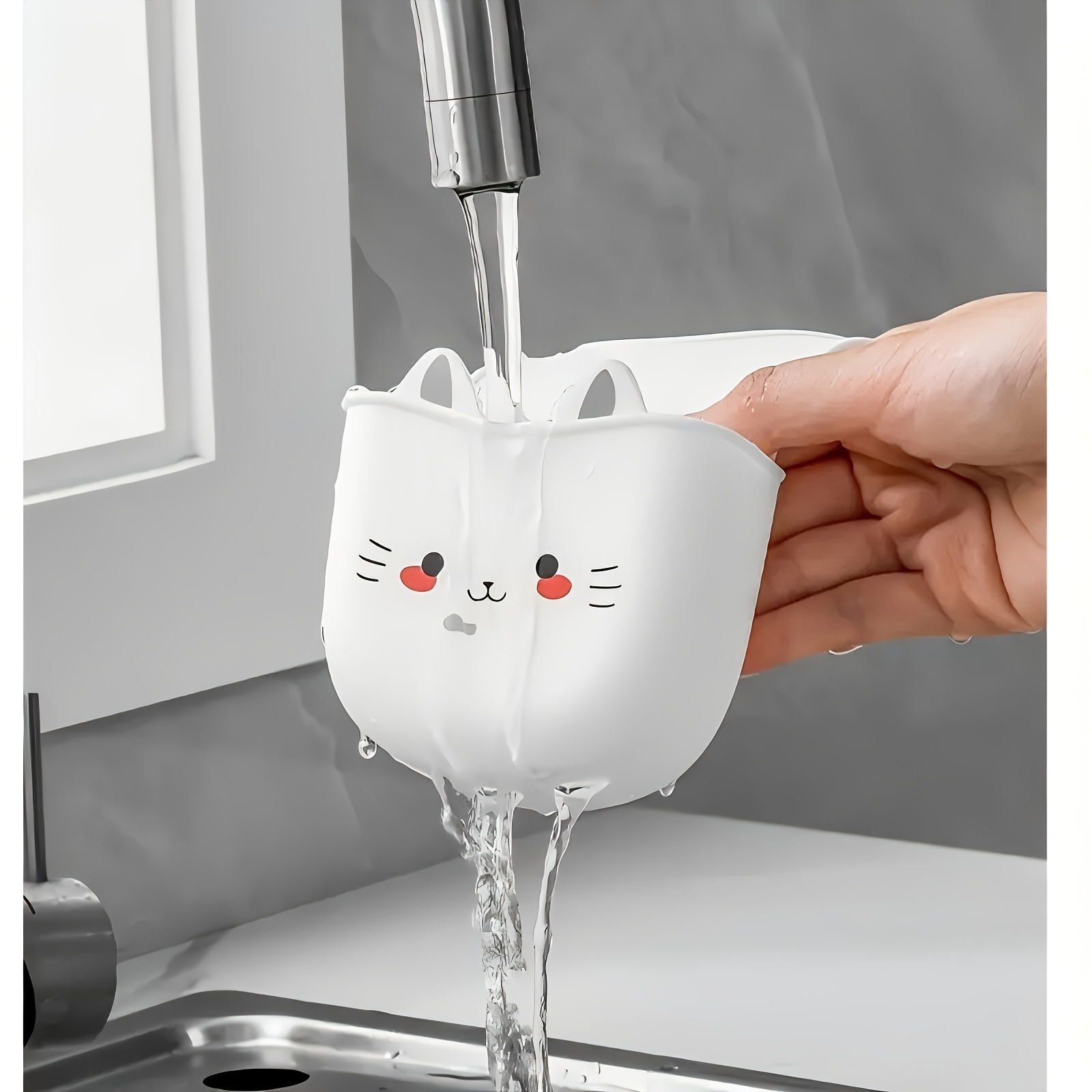 Cartoon Cat Basket Soft Buckle - Silicone Tap Washer ulasan dan harga